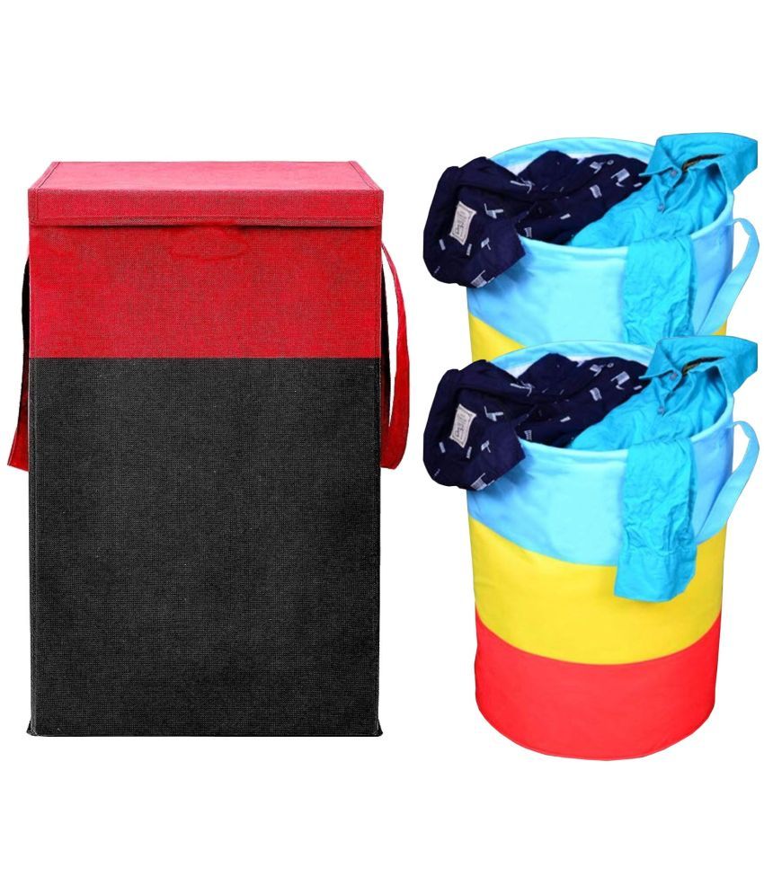     			HOMETALES Red Laundry Bag