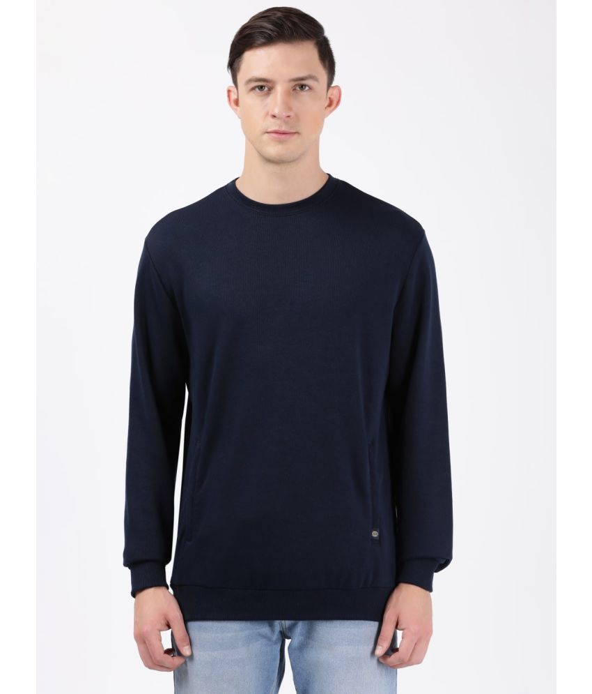     			Jockey IM11 Men's Super Combed Cotton Rich Plated Sweatshirt with Zipper Pockets - Navy