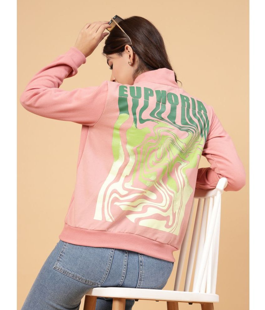     			Rigo Fleece Women's Zippered Sweatshirt ( Pink )