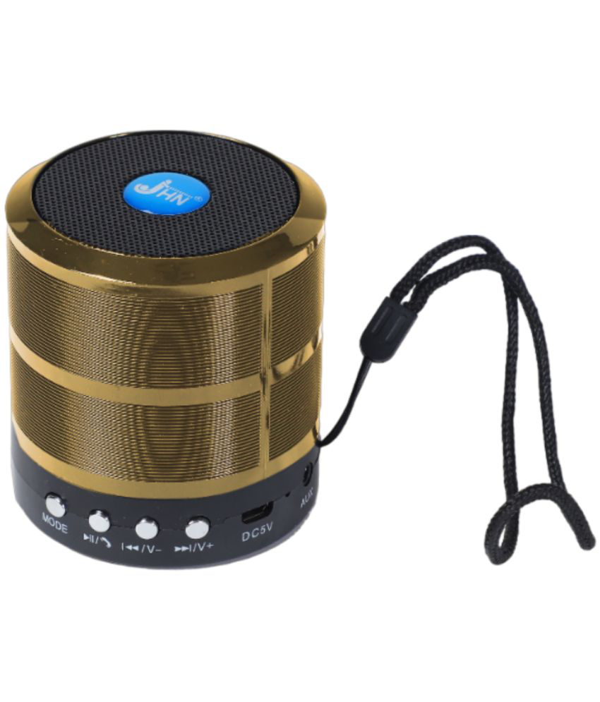     			jhn JHN-887 5 W Bluetooth Speaker Bluetooth v5.0 with USB,SD card Slot Playback Time 4 hrs Gold