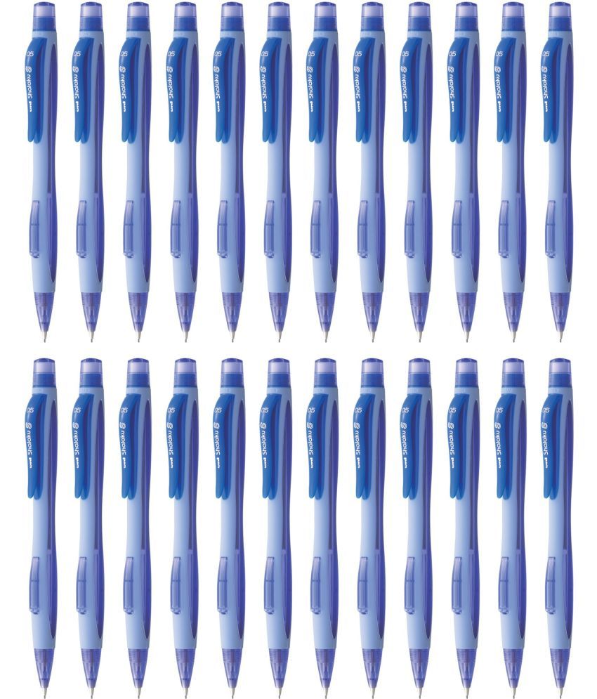     			uni-ball Shalaku M5 228 0.5mm, Built in Eraser (Blue Body) Pencil (Set of 24, Blue)