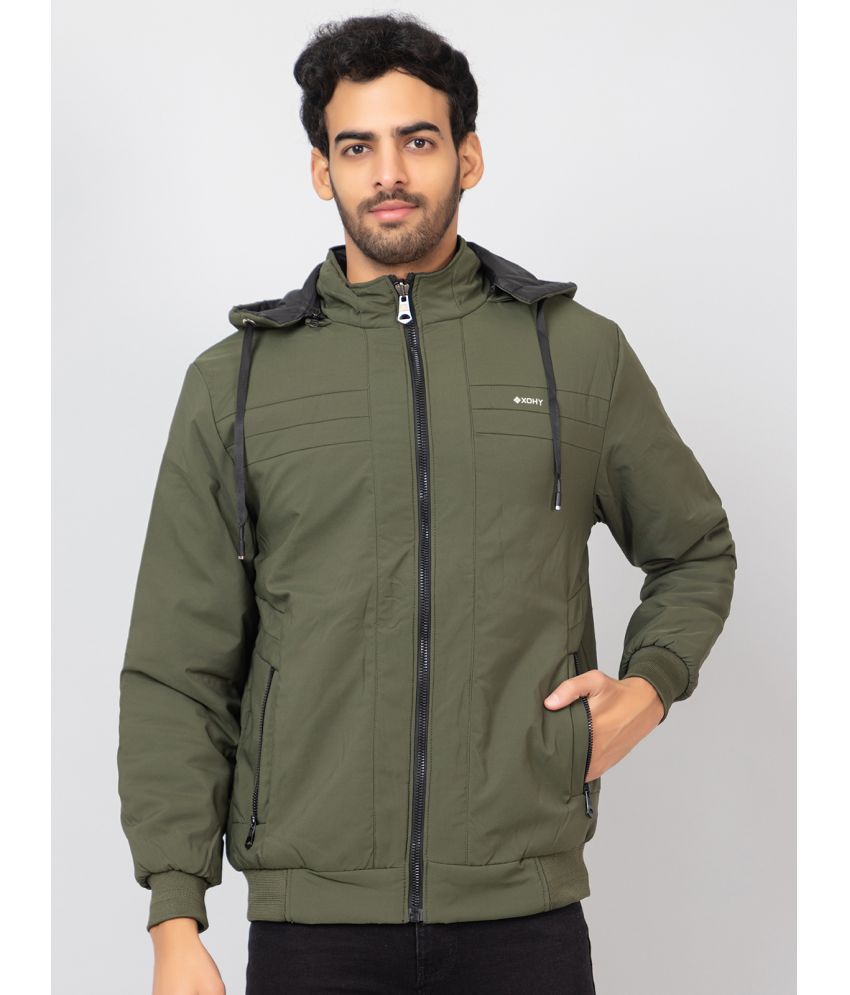     			xohy Cotton Blend Men's Casual Jacket - Olive ( Pack of 1 )