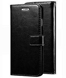 Kosher Traders Black Flip Cover Artificial Leather Compatible For Vivo Y12s ( Pack of 1 )