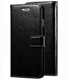 Kosher Traders Black Flip Cover Artificial Leather Compatible For Oppo A74 ( Pack of 1 )