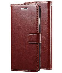 Kosher Traders Brown Flip Cover Artificial Leather Compatible For OnePlus 11R ( Pack of 1 )