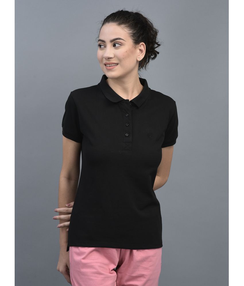     			Dollar Black Cotton Blend Regular Fit Women's T-Shirt ( Pack of 1 )