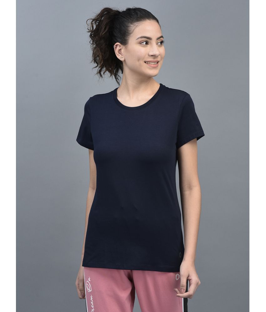     			Dollar Navy Cotton Blend Regular Fit Women's T-Shirt ( Pack of 1 )