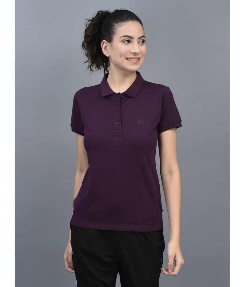     			Dollar Purple Cotton Blend Regular Fit Women's T-Shirt ( Pack of 1 )