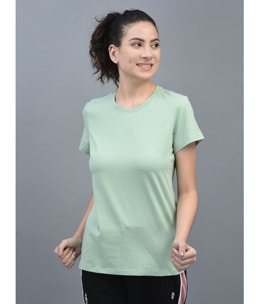     			Dollar Sea Green Cotton Blend Regular Fit Women's T-Shirt ( Pack of 1 )