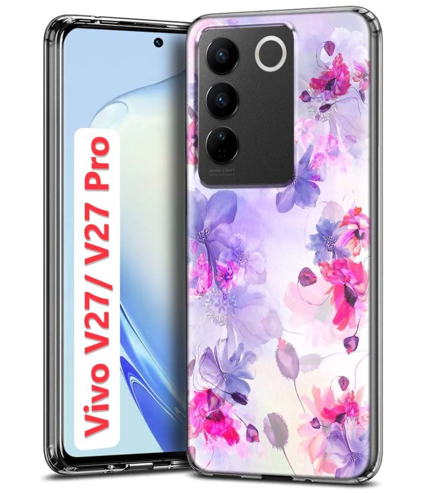     			Fashionury Multicolor Printed Back Cover Silicon Compatible For Vivo V27 Pro 5G ( Pack of 1 )