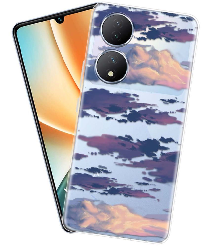     			Fashionury Multicolor Printed Back Cover Silicon Compatible For Vivo Y100 5G ( Pack of 1 )