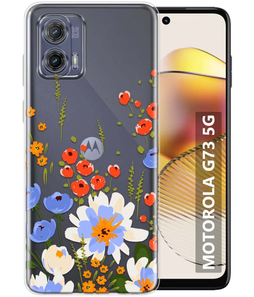     			Fashionury Multicolor Printed Back Cover Silicon Compatible For MOTOROLA G73 5G ( Pack of 1 )