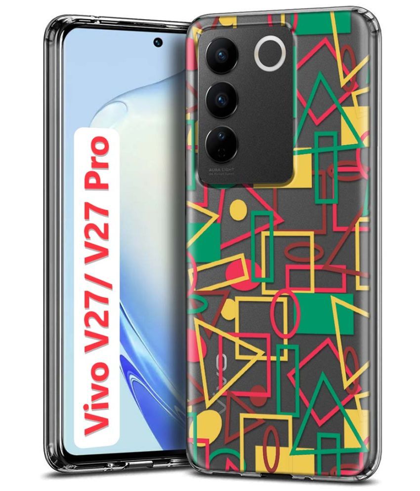     			Fashionury Multicolor Printed Back Cover Silicon Compatible For Vivo V27 Pro 5G ( Pack of 1 )