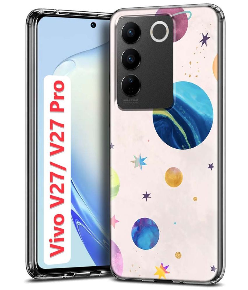     			Fashionury Multicolor Printed Back Cover Silicon Compatible For Vivo V27 Pro 5G ( Pack of 1 )