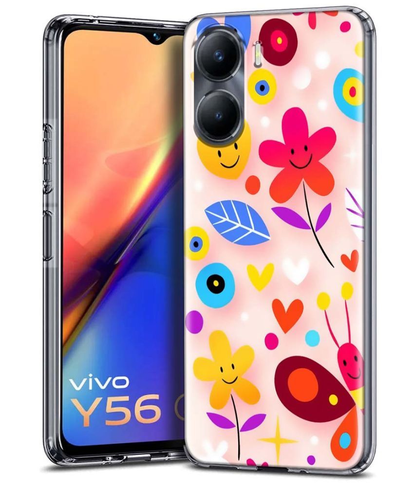     			Fashionury Multicolor Printed Back Cover Silicon Compatible For Vivo Y56 ( Pack of 1 )