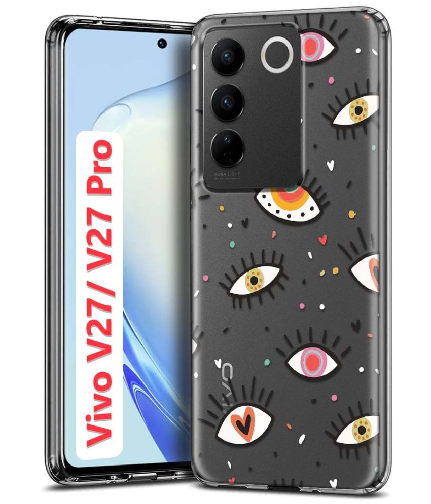     			Fashionury Multicolor Printed Back Cover Silicon Compatible For Vivo V27 Pro 5G ( Pack of 1 )