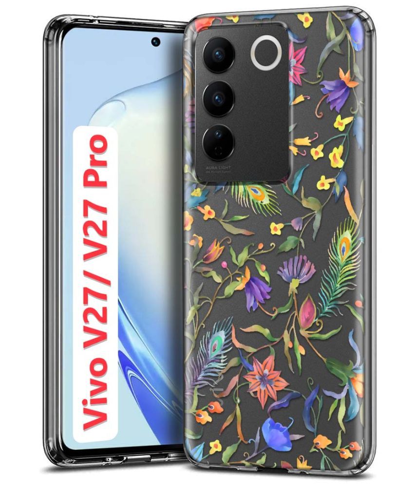     			Fashionury Multicolor Printed Back Cover Silicon Compatible For Vivo V27 Pro 5G ( Pack of 1 )