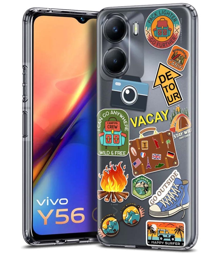     			Fashionury Multicolor Printed Back Cover Silicon Compatible For Vivo Y56 ( Pack of 1 )