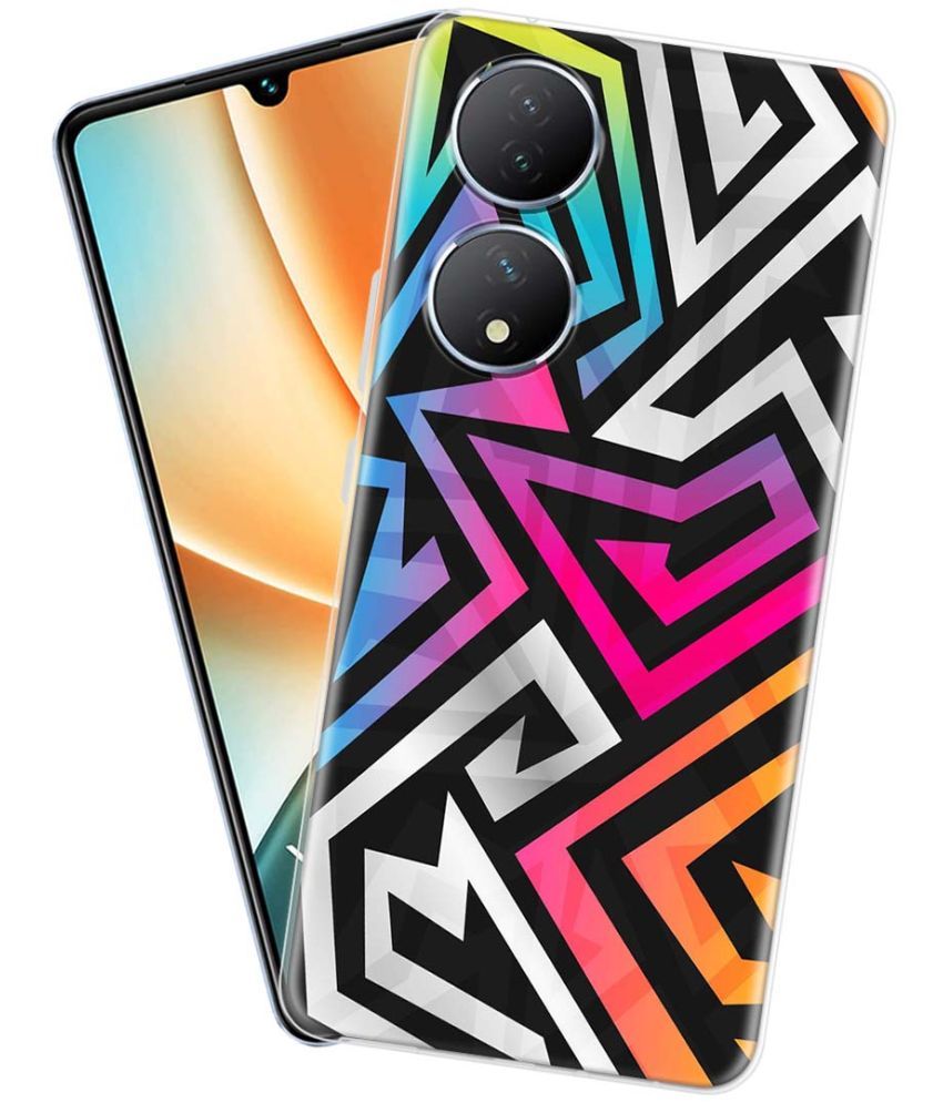     			Fashionury Multicolor Printed Back Cover Silicon Compatible For Vivo Y100 5G ( Pack of 1 )