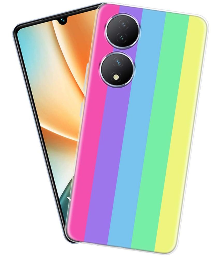     			Fashionury Multicolor Printed Back Cover Silicon Compatible For Vivo Y100 5G ( Pack of 1 )