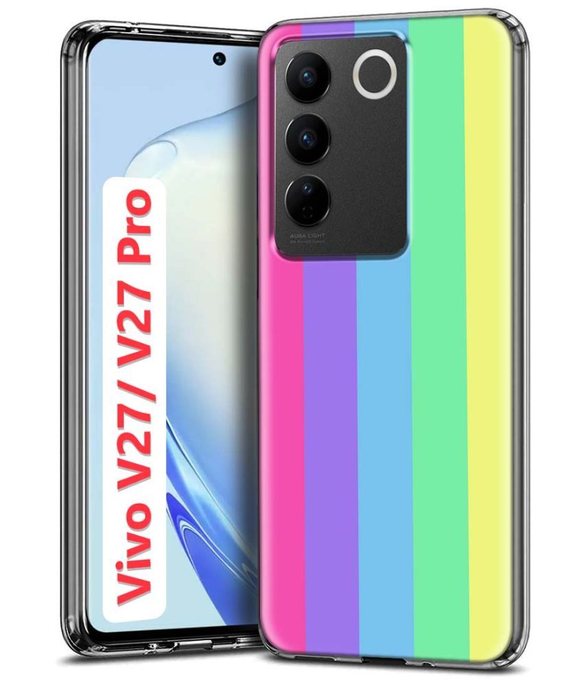     			Fashionury Multicolor Printed Back Cover Silicon Compatible For Vivo V27 Pro 5G ( Pack of 1 )