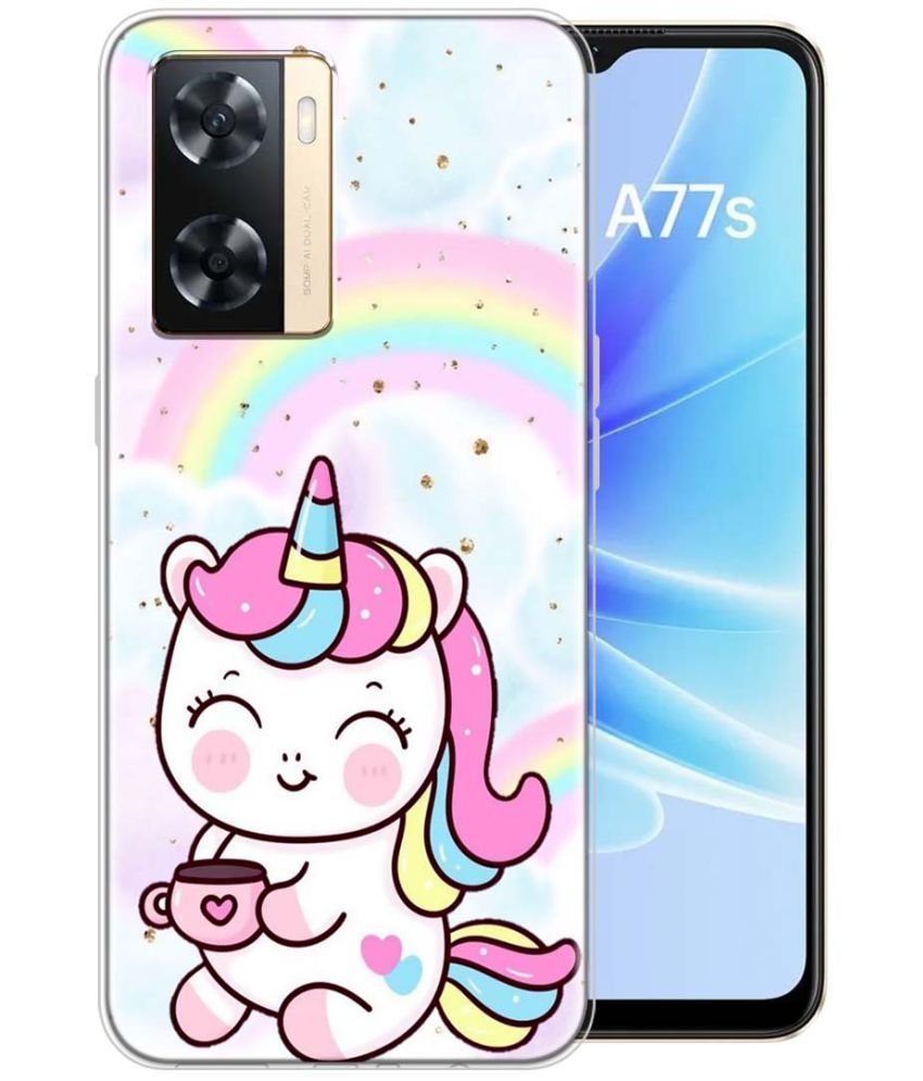     			Fashionury Multicolor Printed Back Cover Silicon Compatible For Oppo A77S ( Pack of 1 )