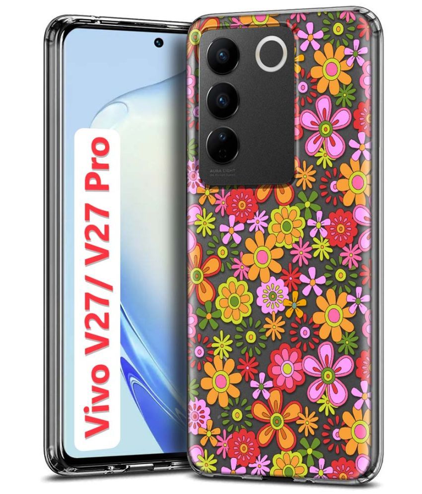     			Fashionury Multicolor Printed Back Cover Silicon Compatible For Vivo V27 Pro 5G ( Pack of 1 )