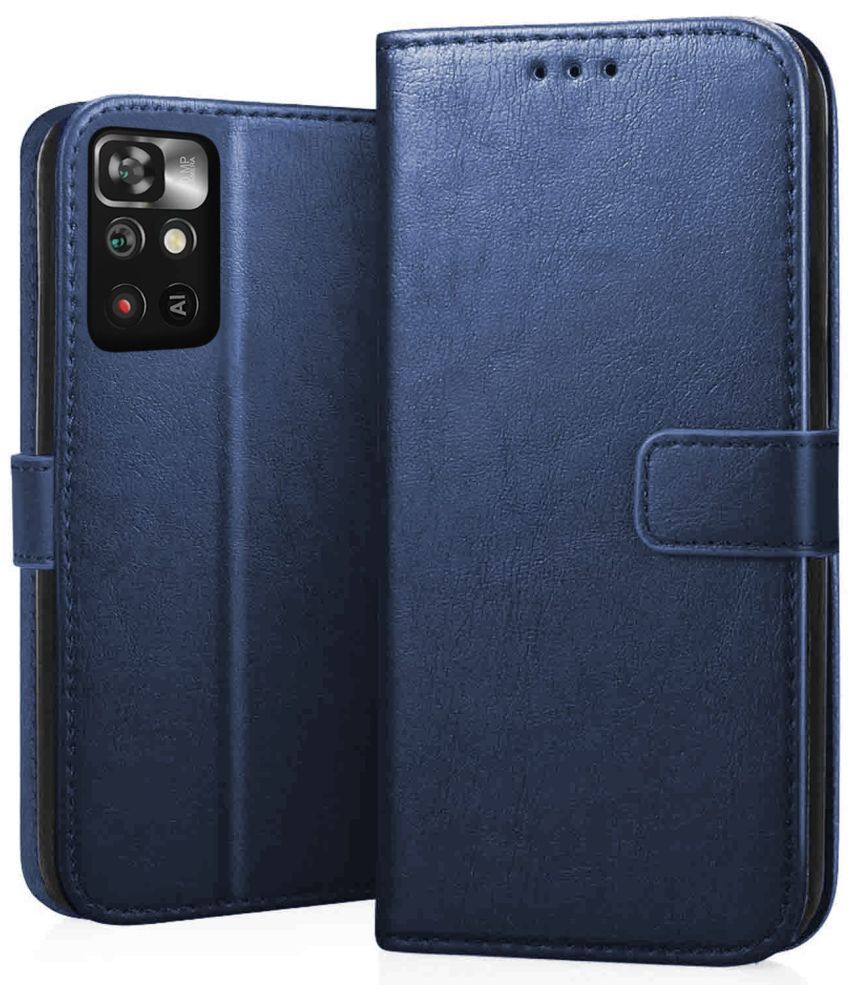     			Kosher Traders Blue Flip Cover Artificial Leather Compatible For Tecno Spark 8 ( Pack of 1 )