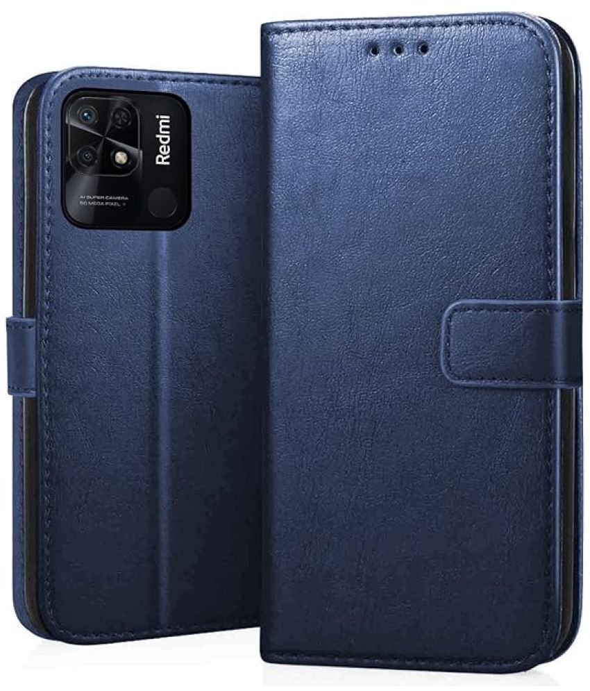     			Kosher Traders Blue Flip Cover Artificial Leather Compatible For Vivo T1 44W ( Pack of 1 )