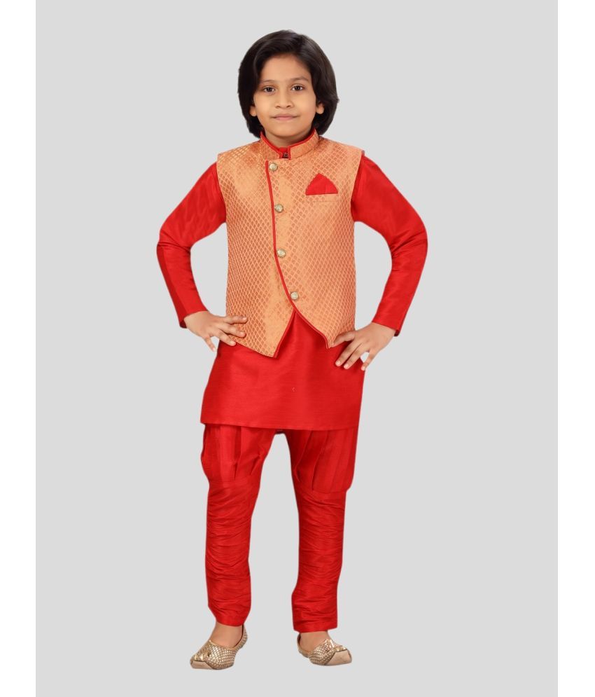     			Aarika Peach Silk Boys ( Pack of 1 )