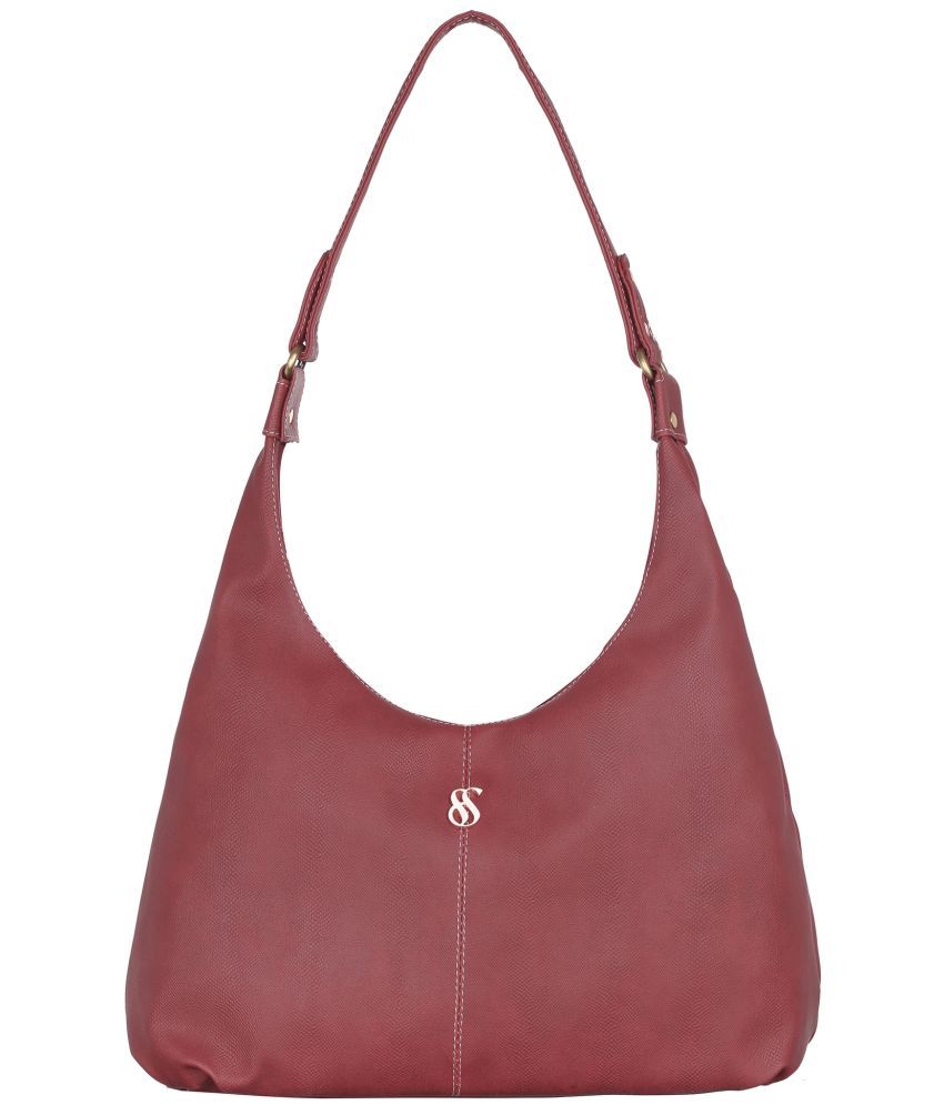     			Fostelo Maroon PU Shoulder Bag