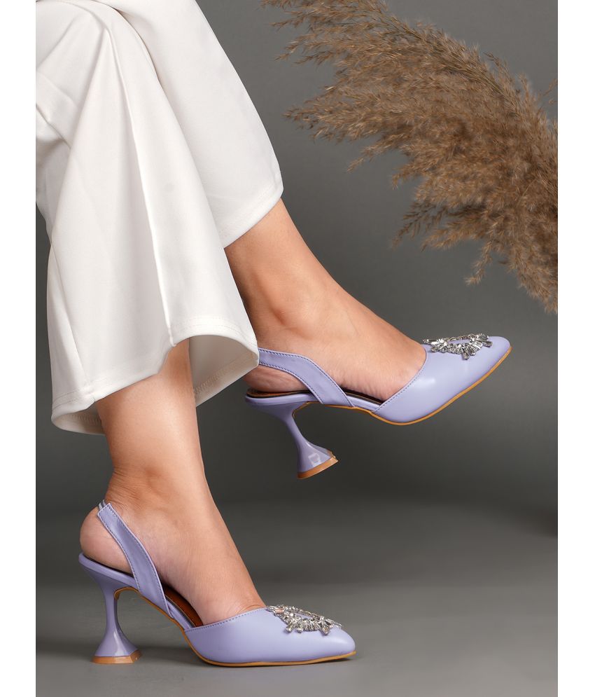    			JM Looks Lavender Women's Sandal Heels