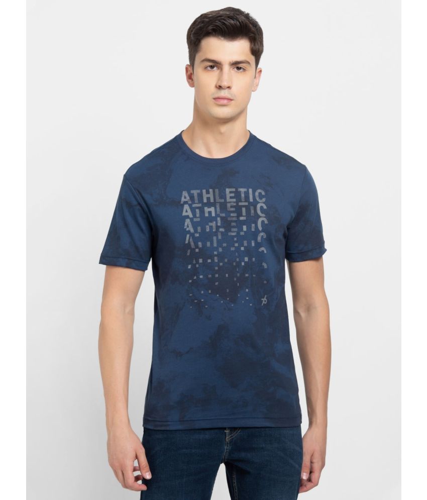     			Jockey 2714 Men's Super Combed Cotton Rich Graphic Printed Round Neck T-Shirt - Insigna Blue