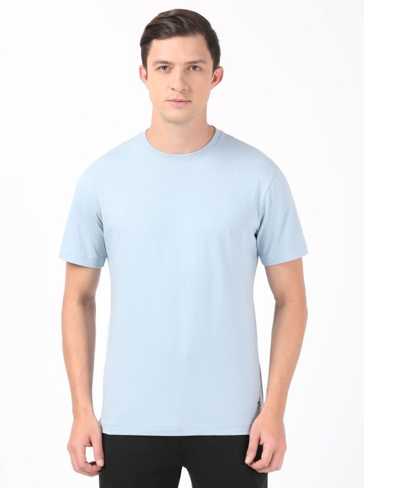     			Jockey 2714 Men's Super Combed Cotton Rich Solid Round Neck T-Shirt - Dusty Blue