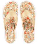 Carlton London Gold Women's Thong Flip Flop