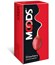 MOODS CONDOM STRAWBERRY FLAVOUR CONDOMS 12'S (PACK FO 2)