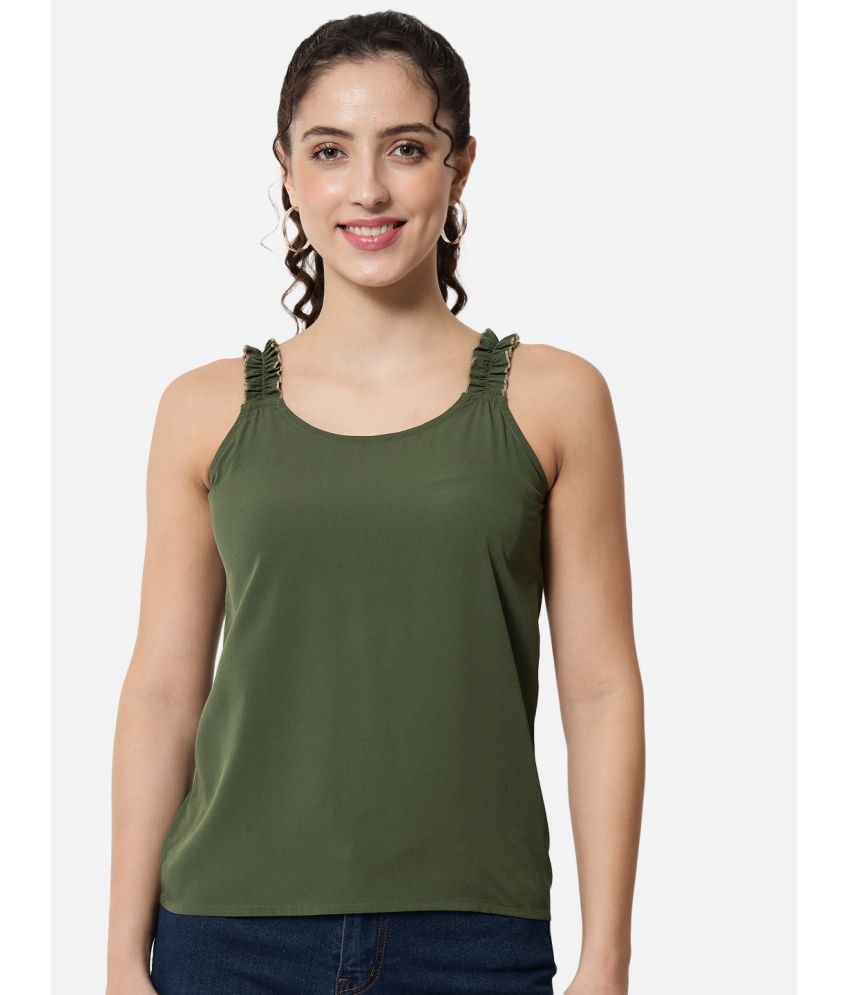     			ALL WAYS YOU Olive Crepe Women's Camisole Top ( Pack of 1 )