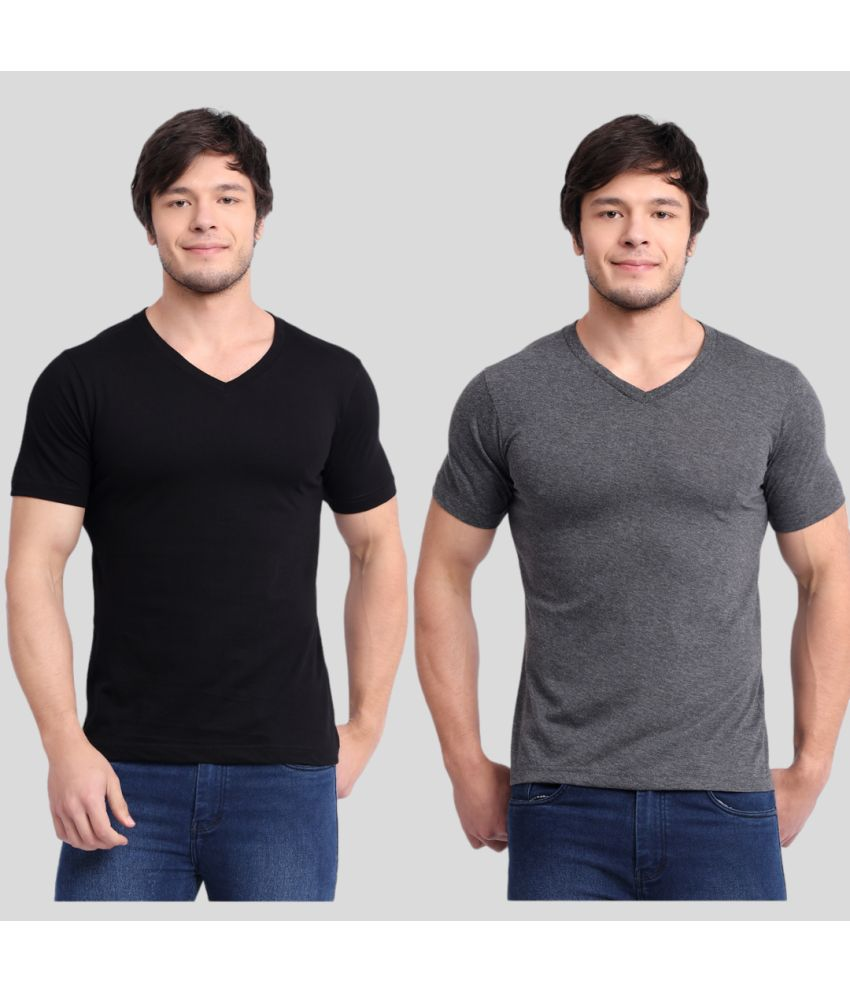     			Betrost Pack of 2 100% Cotton Regular Fit Men's T-Shirt ( Black )