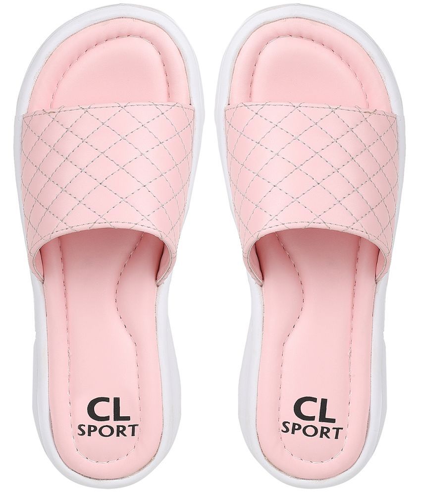     			Carlton London Pink Women's Slide Flip Flop