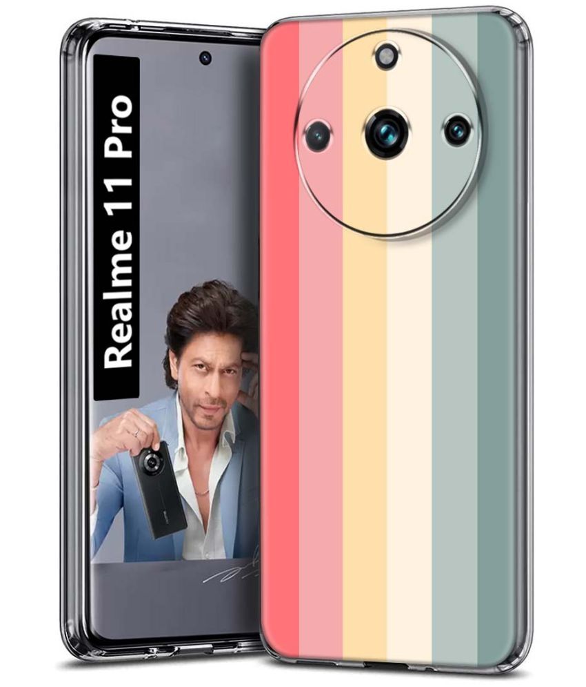     			Fashionury Multicolor Printed Back Cover Silicon Compatible For Realme 11 Pro ( Pack of 1 )