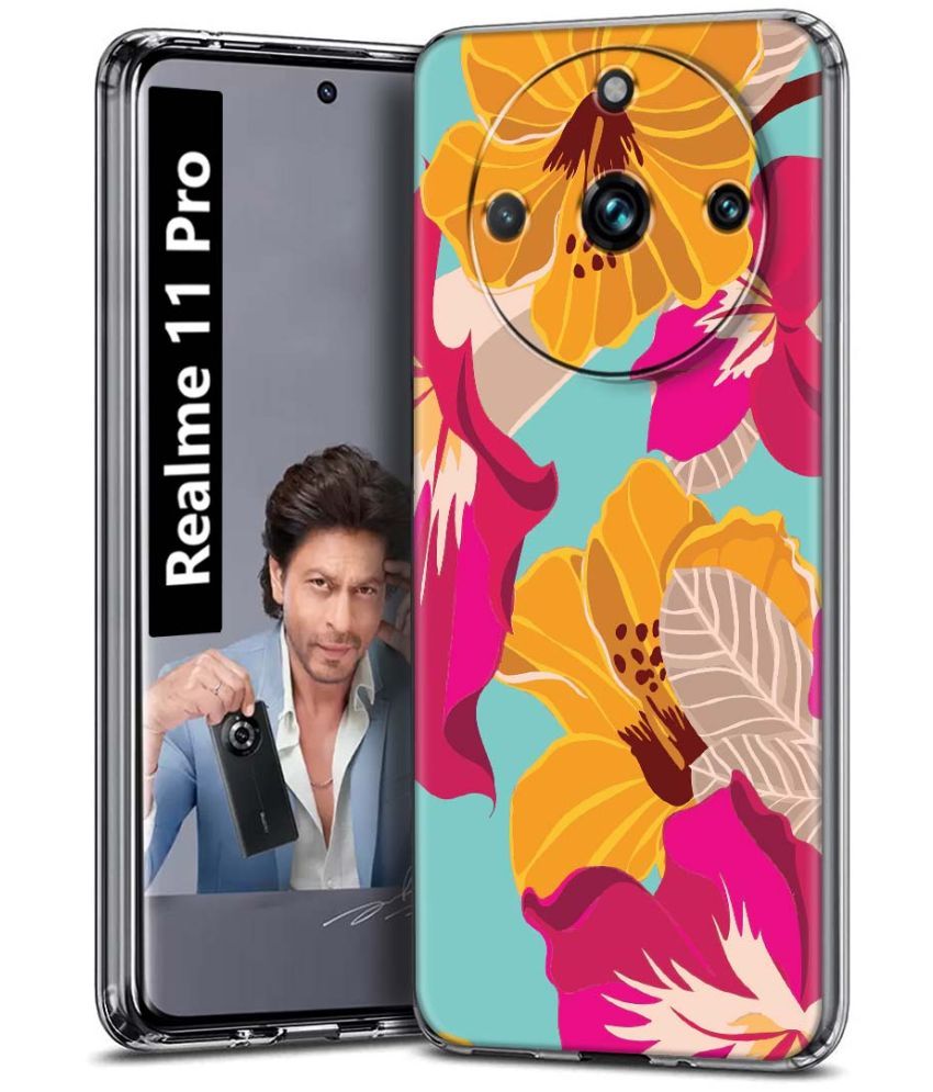     			Fashionury Multicolor Printed Back Cover Silicon Compatible For Realme 11 Pro ( Pack of 1 )