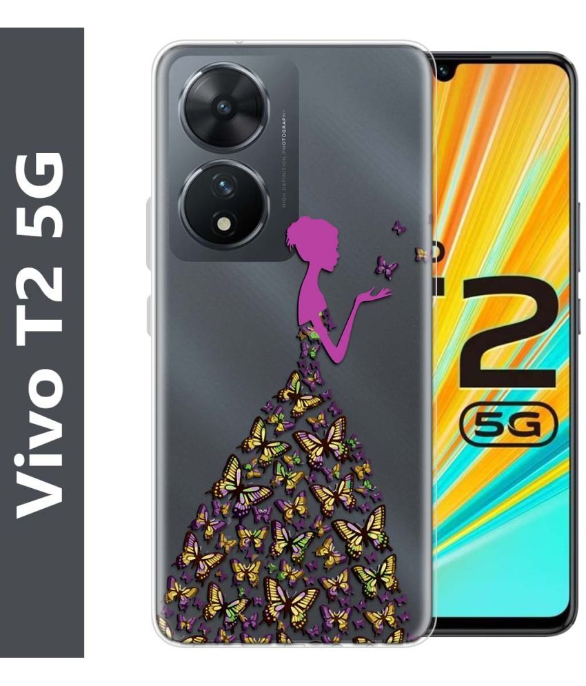     			Fashionury Multicolor Printed Back Cover Silicon Compatible For Vivo T2 5G ( Pack of 1 )