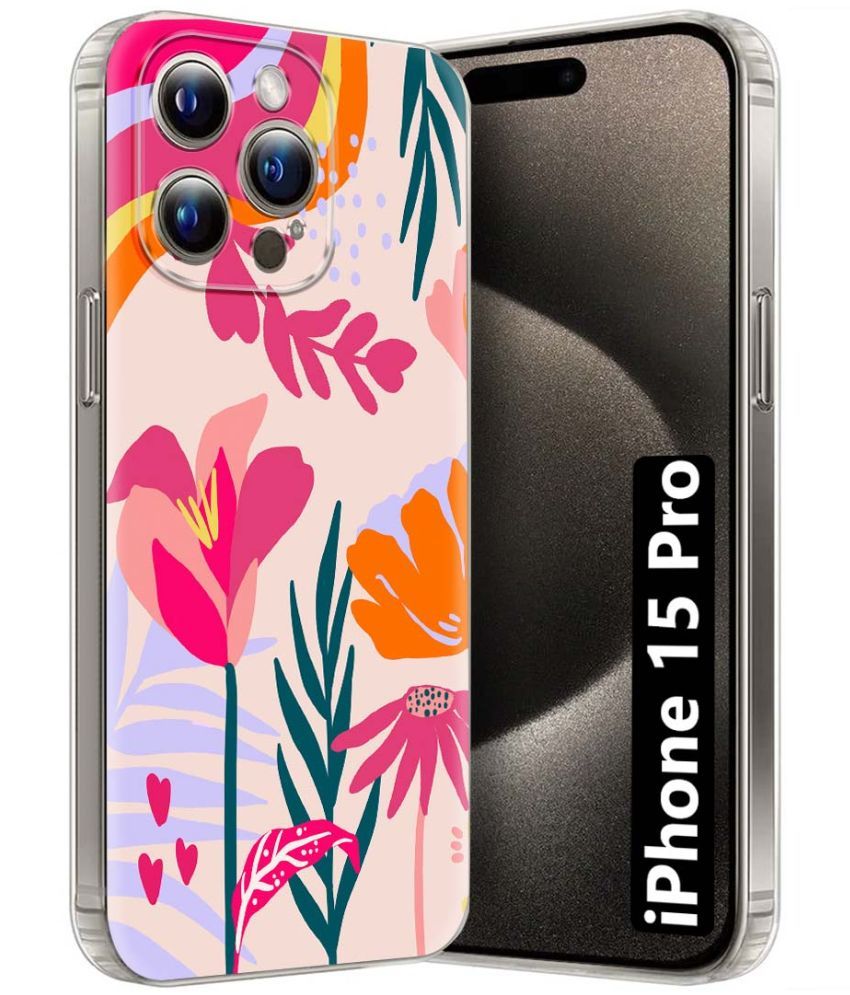     			Fashionury Multicolor Printed Back Cover Silicon Compatible For Apple iPhone 15 Pro ( Pack of 1 )