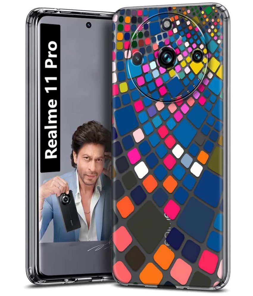     			Fashionury Multicolor Printed Back Cover Silicon Compatible For Realme 11 Pro ( Pack of 1 )