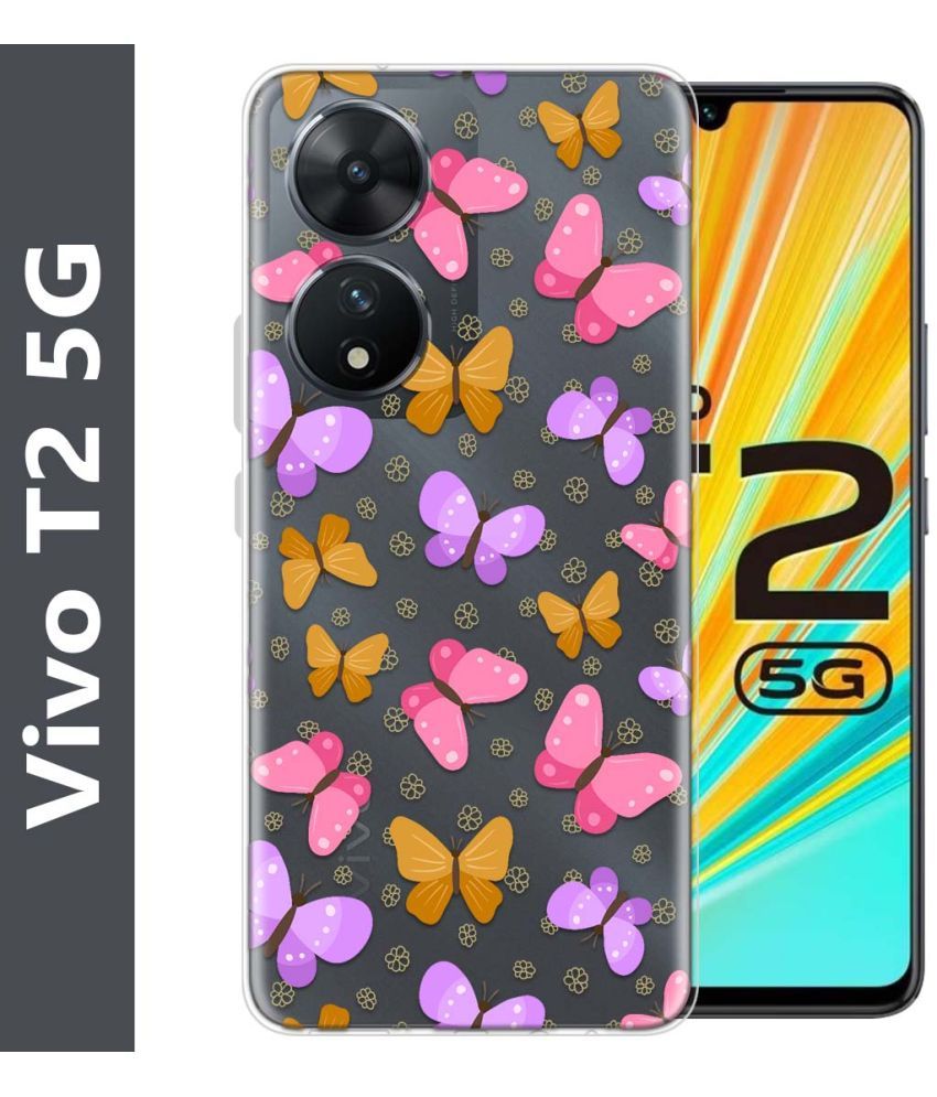     			Fashionury Multicolor Printed Back Cover Silicon Compatible For Vivo T2 5G ( Pack of 1 )