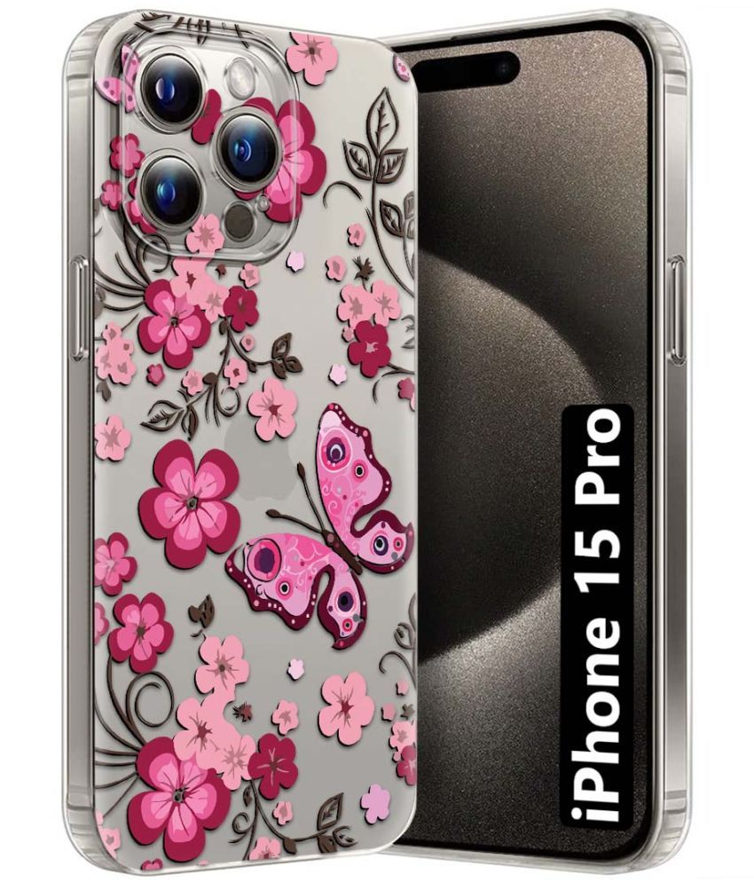     			Fashionury Multicolor Printed Back Cover Silicon Compatible For Apple iPhone 15 Pro ( Pack of 1 )