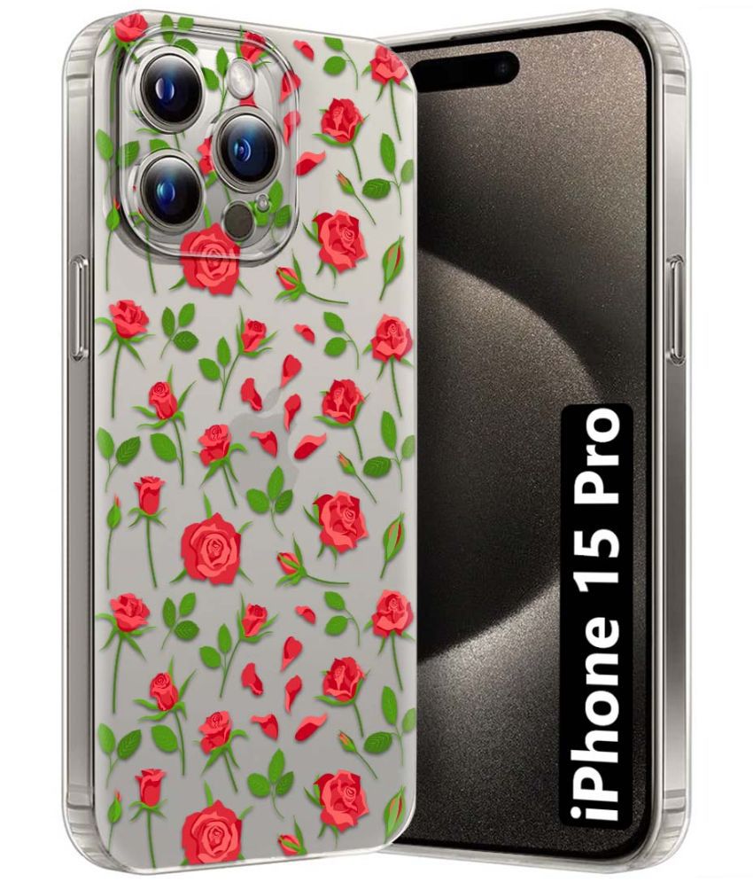     			Fashionury Multicolor Printed Back Cover Silicon Compatible For Apple iPhone 15 Pro ( Pack of 1 )
