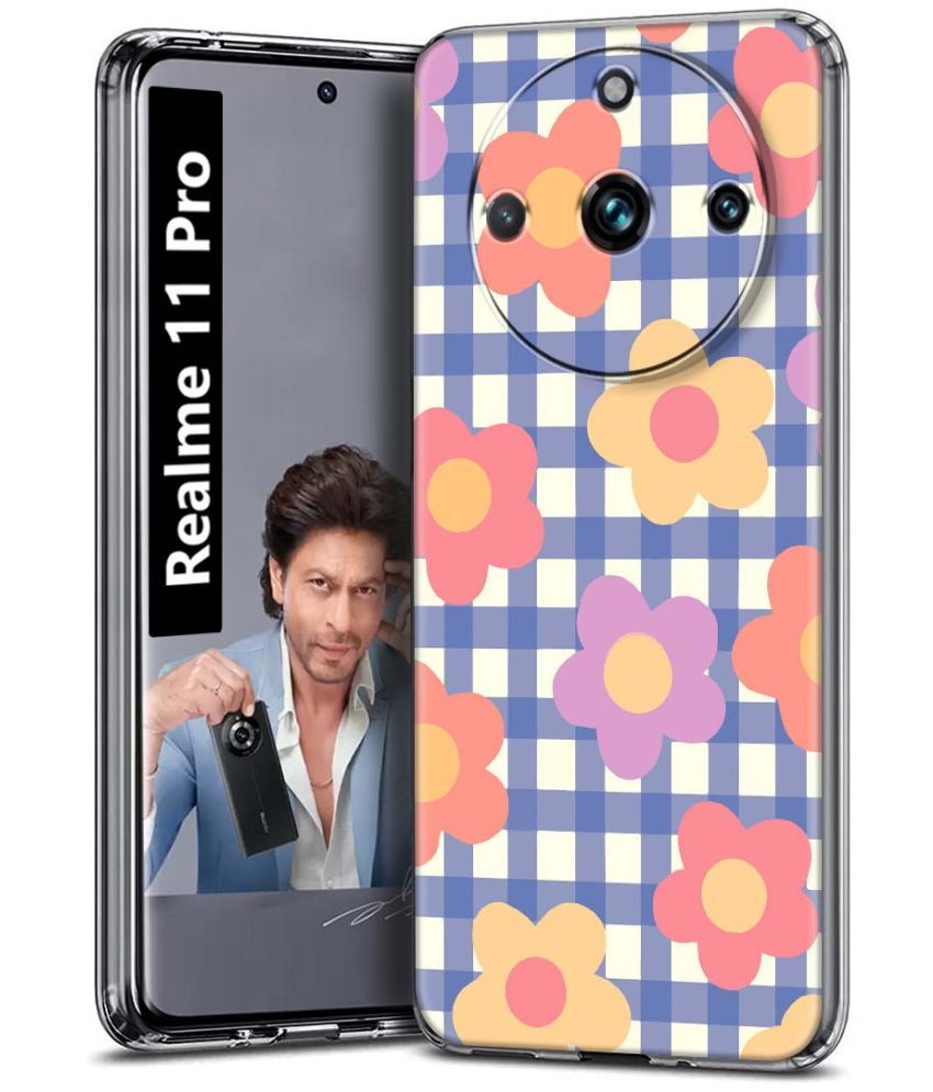     			Fashionury Multicolor Printed Back Cover Silicon Compatible For Realme 11 Pro ( Pack of 1 )