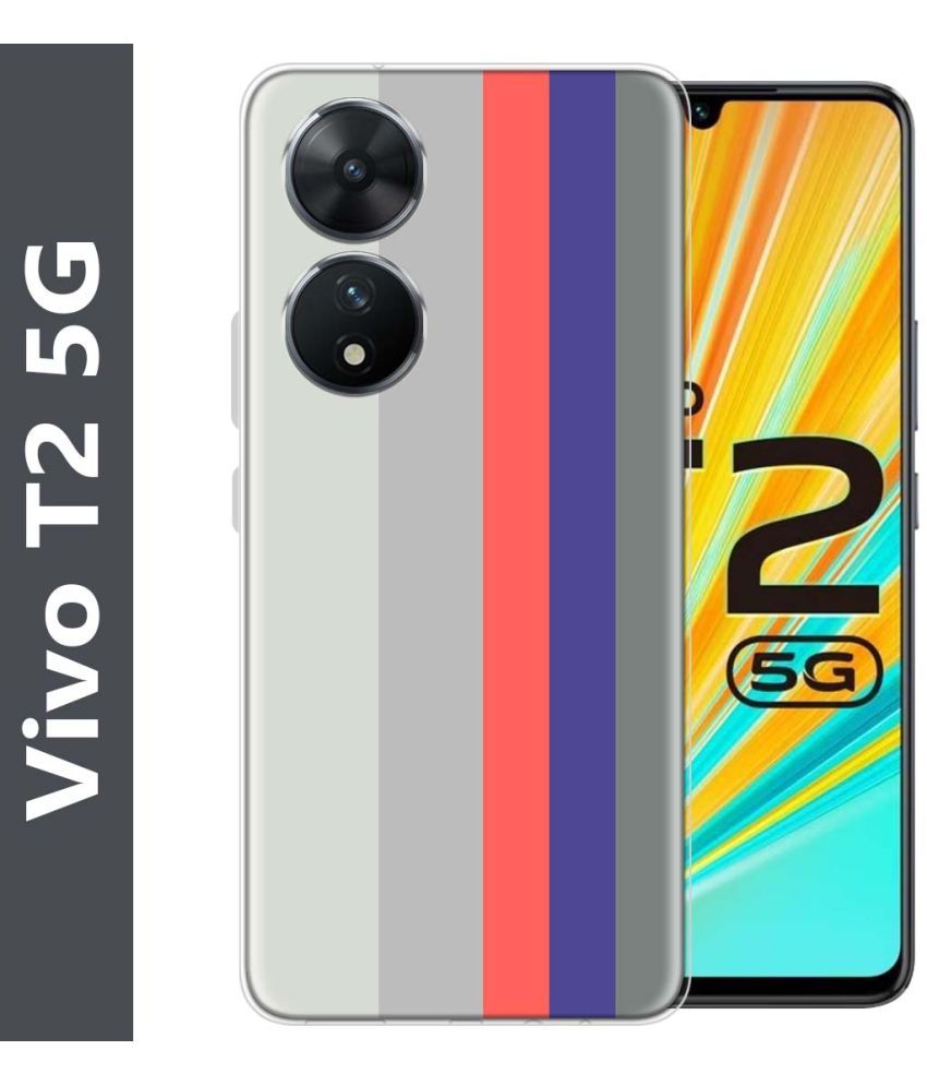     			Fashionury Multicolor Printed Back Cover Silicon Compatible For Vivo T2 5G ( Pack of 1 )