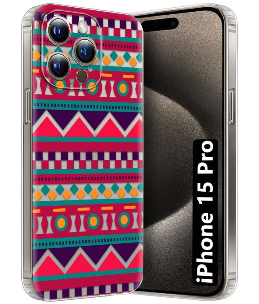     			Fashionury Multicolor Printed Back Cover Silicon Compatible For Apple iPhone 15 Pro ( Pack of 1 )